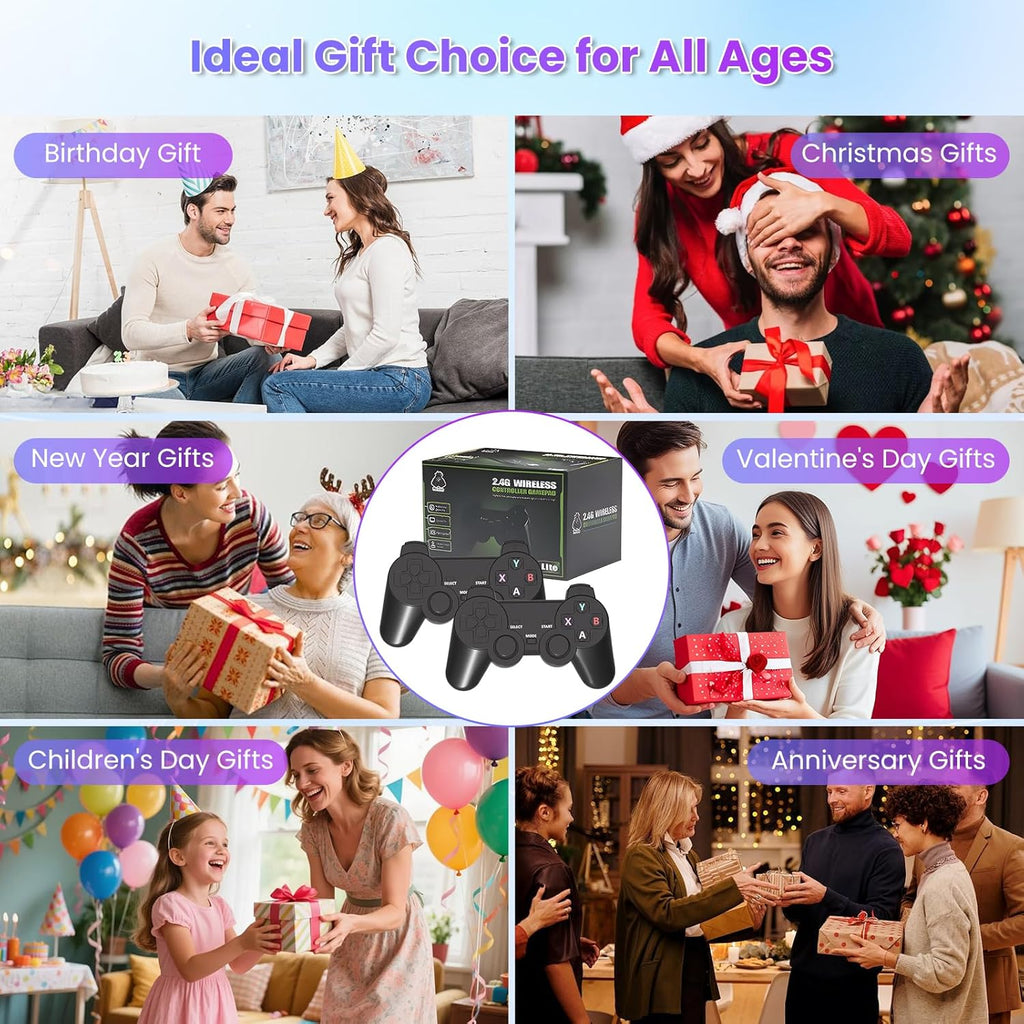 Consola Retro Game Stick 4K + 2 Mandos Inalámbricos (10.000 Juegos)